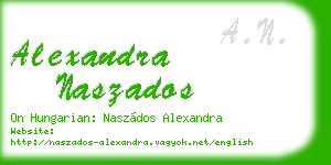 alexandra naszados business card